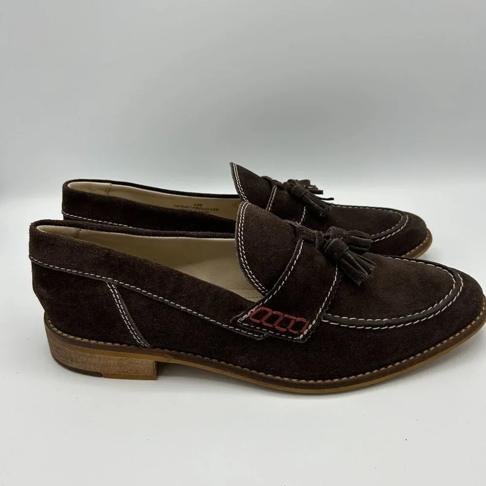 Men's Testosterone 43M (10) Proud Lee Brown Suede Tassel Loafers